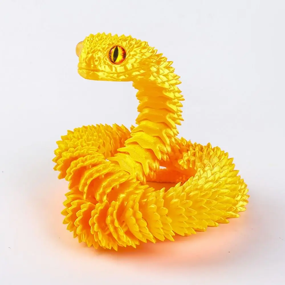 

Realistic 3D Printed Snake 30/45/60cm Rotatable Simulated Snake Ornament Multicolor Home Decor Animal Simulation Model