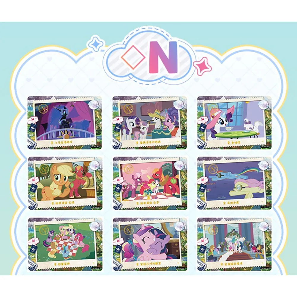 KAYOU My Little Pony Cards for Children Shining Friendship Magic Twilight Sparkle Colorful Dream Rainbow Cards Favorite Gifts