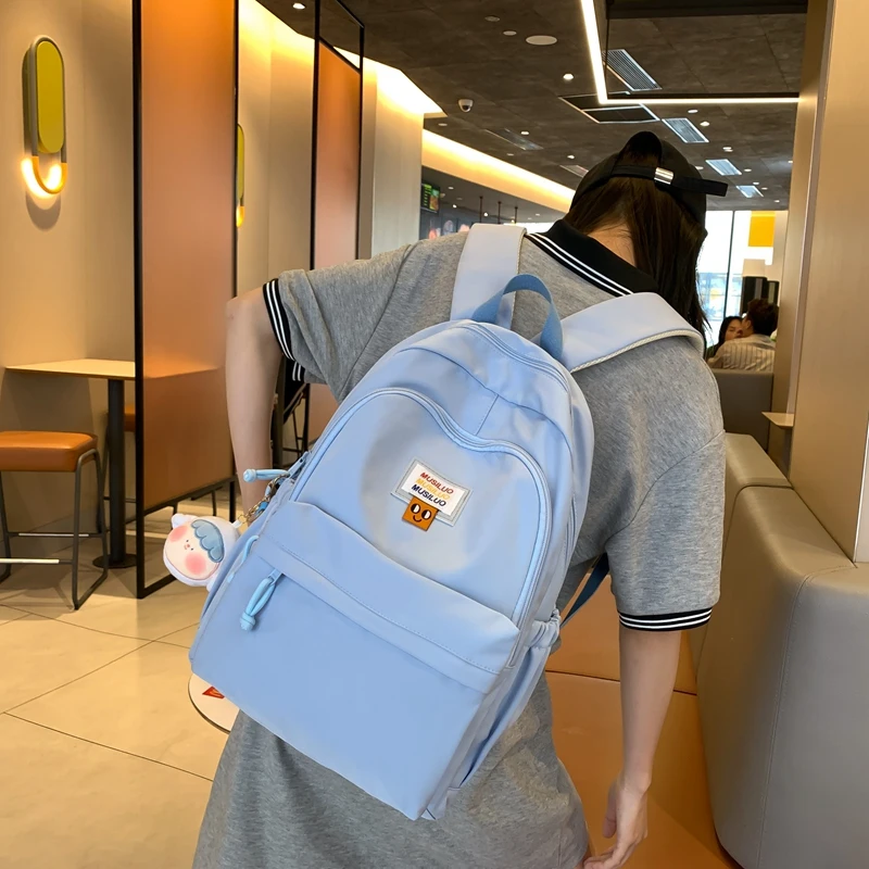 Fashion Woman Backpack Comfort Nylon Rucksack for Teenager Schoolbag Kawaii  Bag Lovers Travel Shoulder