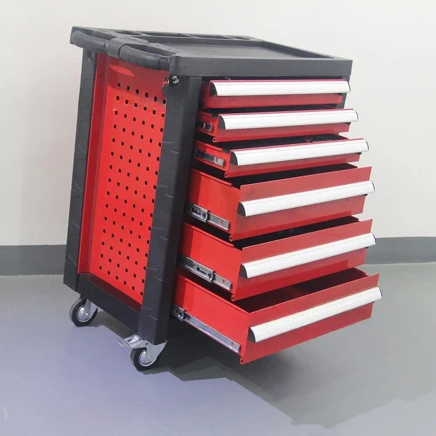 Large Heavy-duty Mobile Cabinet, Thickened Drawer Tool Cart with Wheels, for Auto Repair Parts Storage, Three Sets Optional