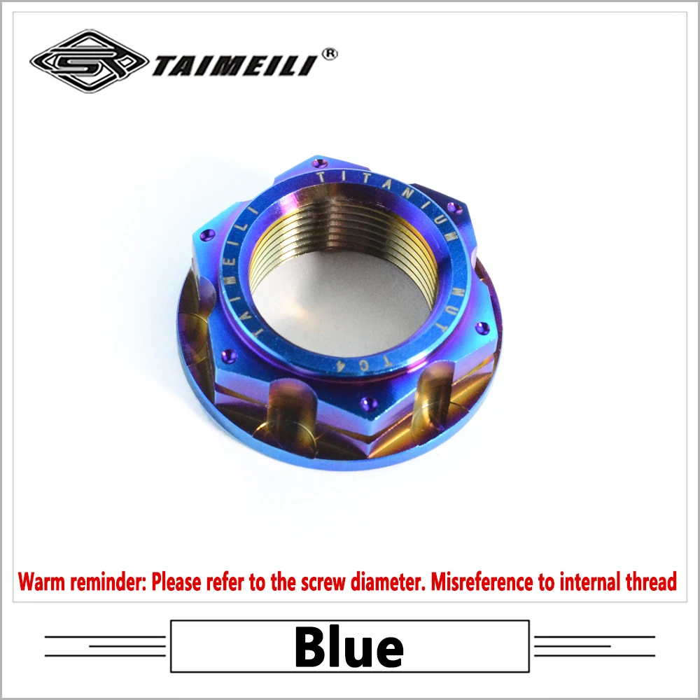 TAIMEILI Titanium alloy fancy nut m22x1.5/1.0mm m24x1.5 s1000 RR Sanyang TMAX560  motorcycle rear axle nut 1pcs