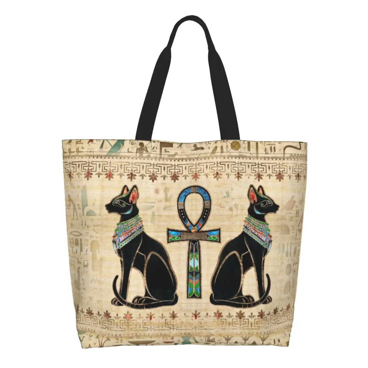 gatos-egipcios-e-ankh-cruz-sacola-de-compras-antigo-egito-lona-shopper-sacos-de-ombro-bolsas-de-grande-capacidade