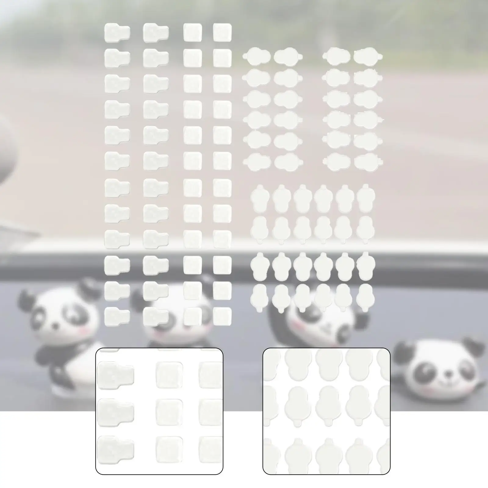 6 Pieces Sticky Pads Acrylic Glue Transparent Strong Hold Practical for Figurines Small Decorations