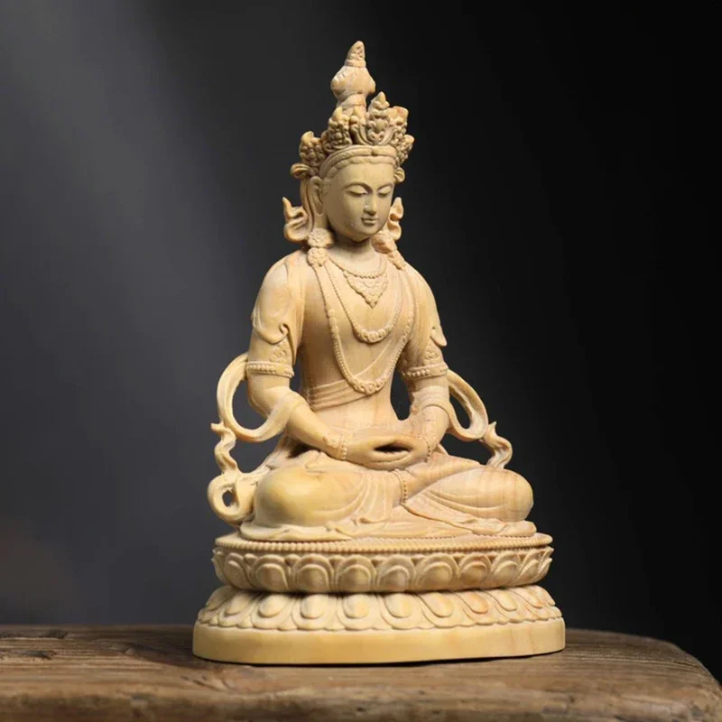 

Natural Boxwood Solid Wood White Tara Wood Carving Like Guanyin Bodhisattva Hand Piece Home Decoration Pieces