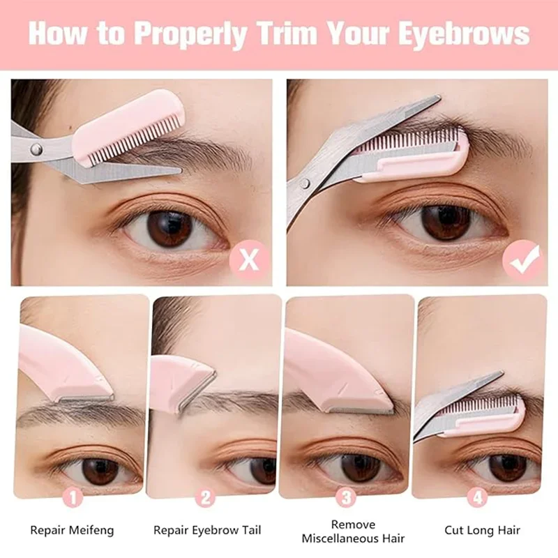 Eyebrow Trimmer Set, Perfect Grooming Kit for Beginners Daily Eyebrow Care 3
