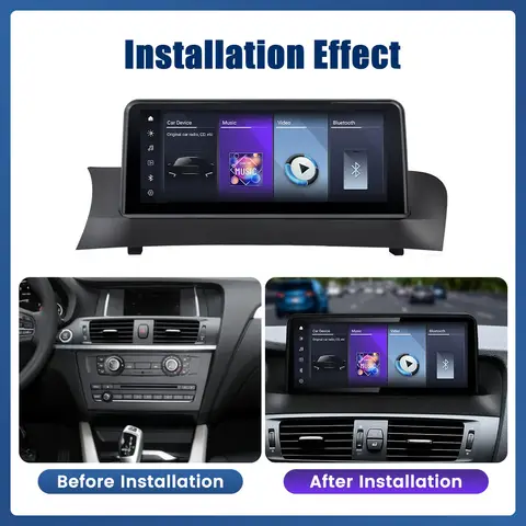 10.25” Car Radio For BMW X3 X4 2011-2017 CIC NBT System GPS Navigation Multimedia Display Head Unit Touch Screen Video Player