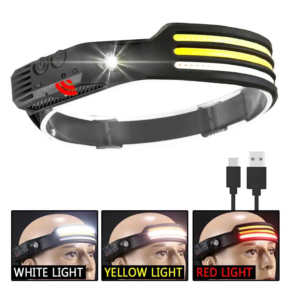 

350lm Induction Headlamp Mountaineering Head Torch Waterproof Headlight