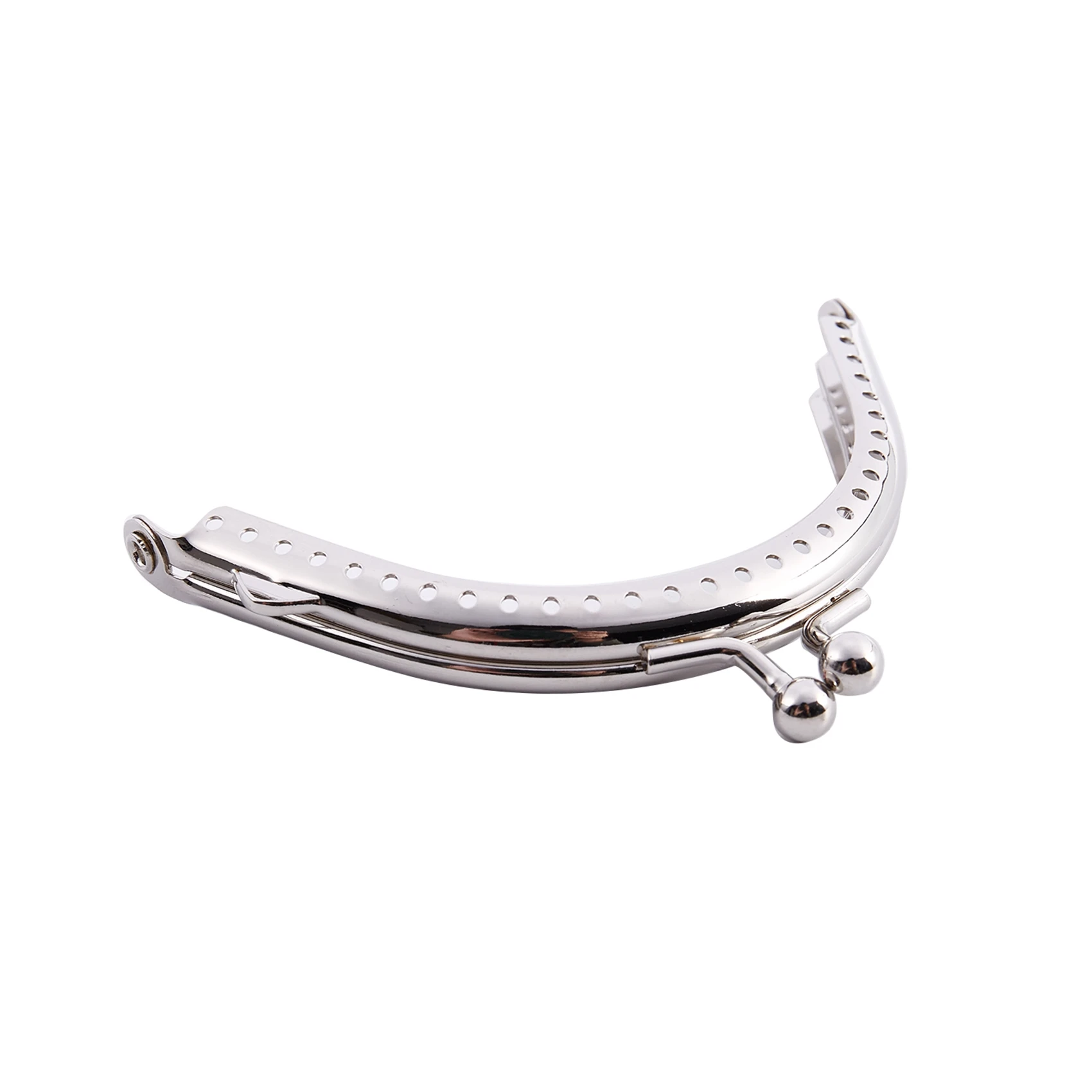NEW-10X Metal Frames Snap Clasp Arch Pattern Coin Style Purse Silver