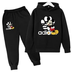 Sweat à capuche et pantalon College pour enfants, sweat-shirt pour garçons et filles, pull pour tout-petits de 3 à 12 ans, vêtements de sport à la mode, ensemble décontracté