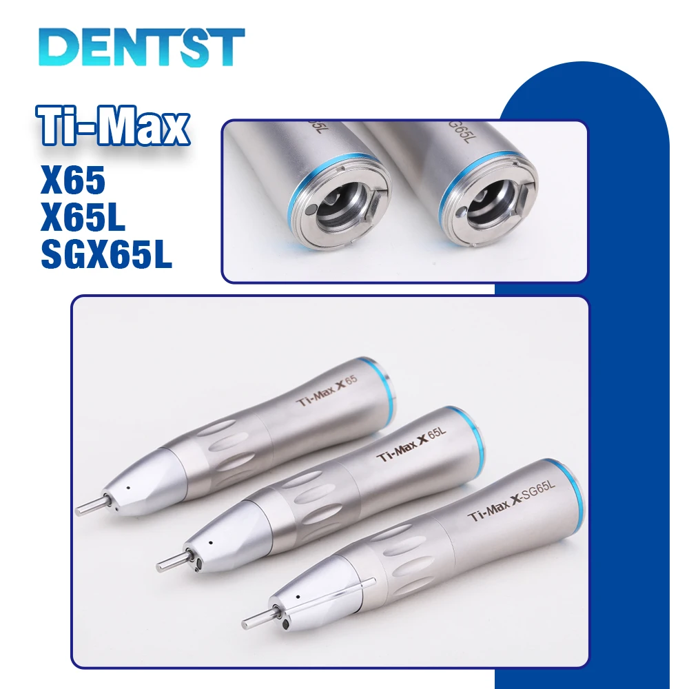 Dental 1:1 Straight Handpiece LED Inner Water With Optical Fiber X65L Straight Nose Cone For Dental Implant Surgery Dentist Tool