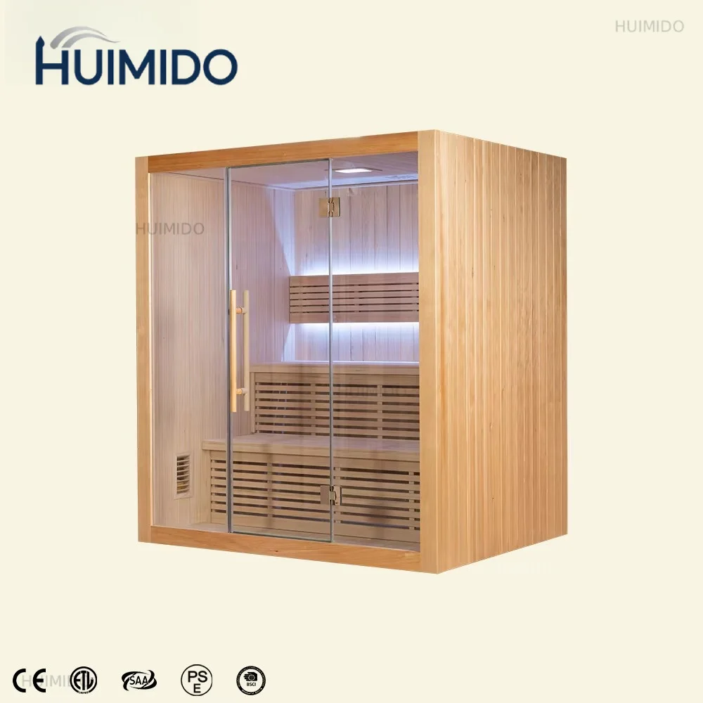 Indoor light wave sauna, traditional design, suitable for family use, luxury accessories, customizable size