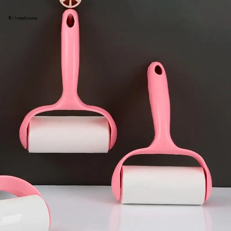 Lint Roller with 8 Rolls Refills Sticky Paper Tearable Adhesive Pet Hair Remover Dropship