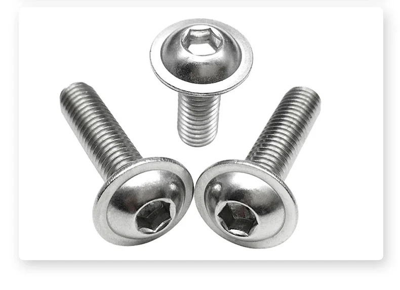 1000 pçs/lote M3 * 8-M3 * 20mm 304 Cabeça Semi-redonda de Aço Inoxidável com Parafuso Hexagonal Acolchoado