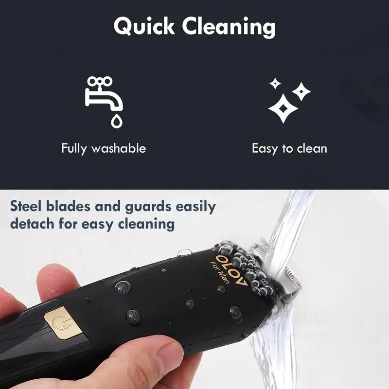 Универсальный мужской набор для ухода за бородой OLOV, беспроводная электрическая бритва для бороды и волос, триммер для бороды, носа, лица - машинки для стрижки волос для мужчин