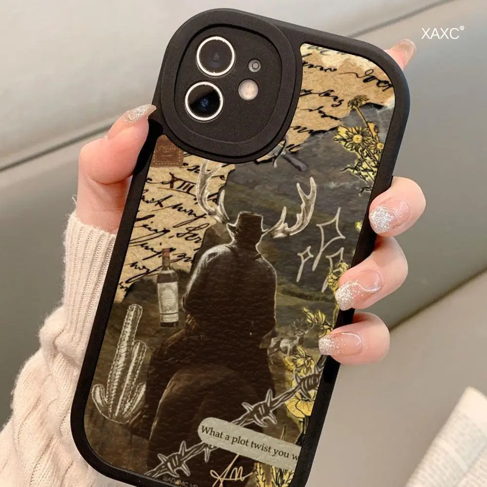 Adventure game Rdr2 Phone Case For Iphone15 Pro Max 14 Plus 11 13 12 Mini X Xr Xs 7 8 Puls Woman Lambskin Silicone Covers