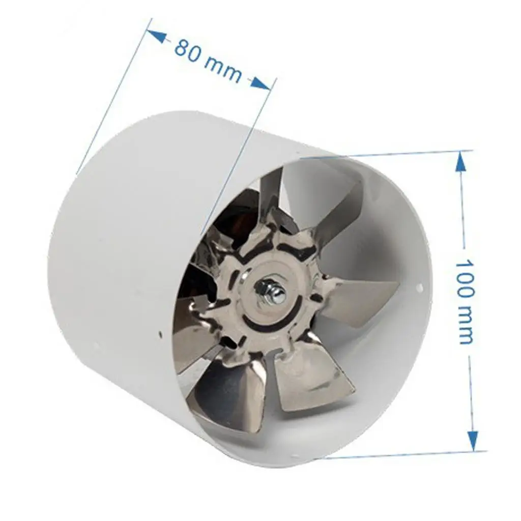 インラインダクト用の強力な排気ファン,サイレント排気ファン,空冷,バスルームとキッチンの換気,金属ファン,4インチ,220v