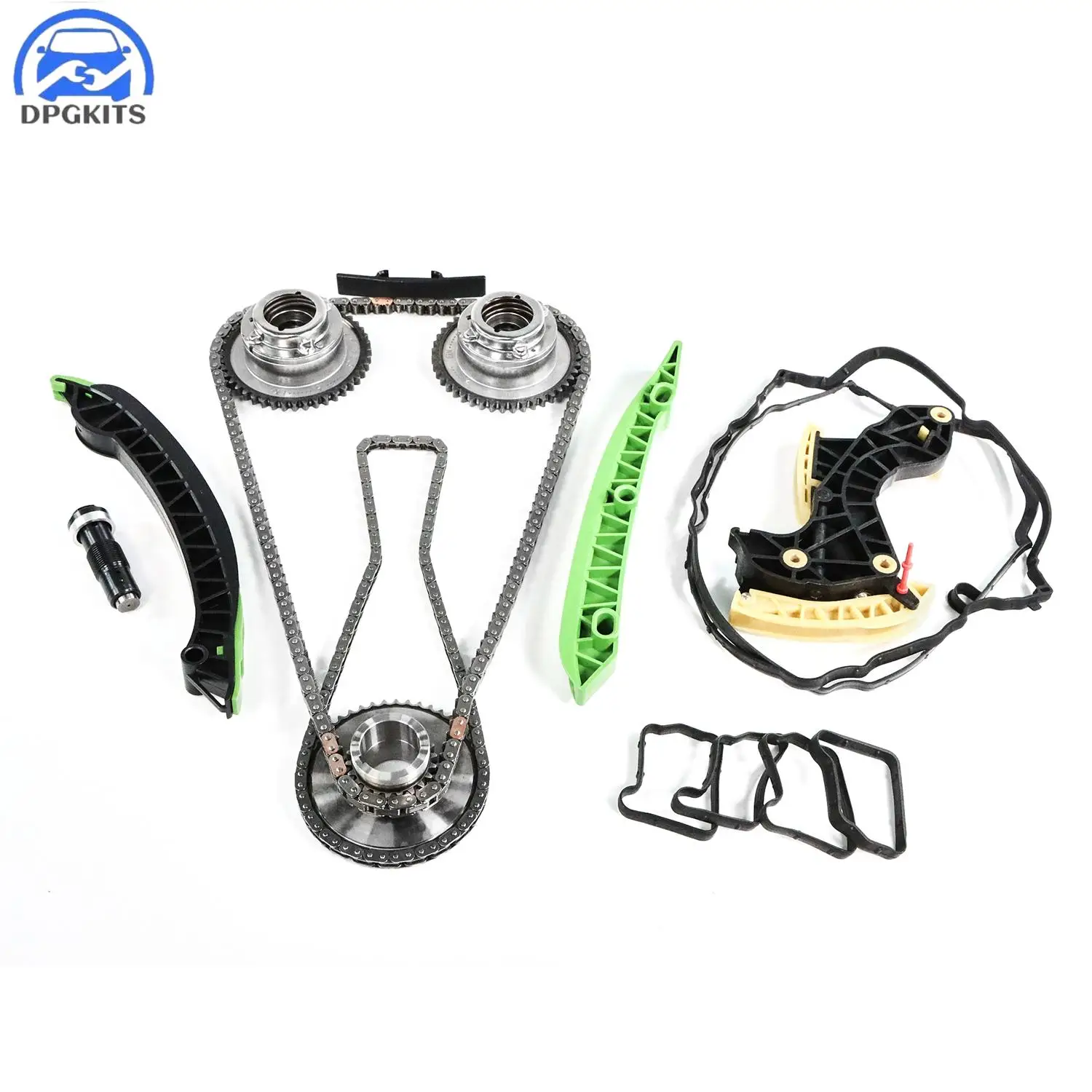 

DPGKITS 1 set Timing Chain Kit VVT Sprocket Oil Pump Guide Rail For 2012-2014 Mercedes-Benz C250 1.8L 0009931078 2710501400