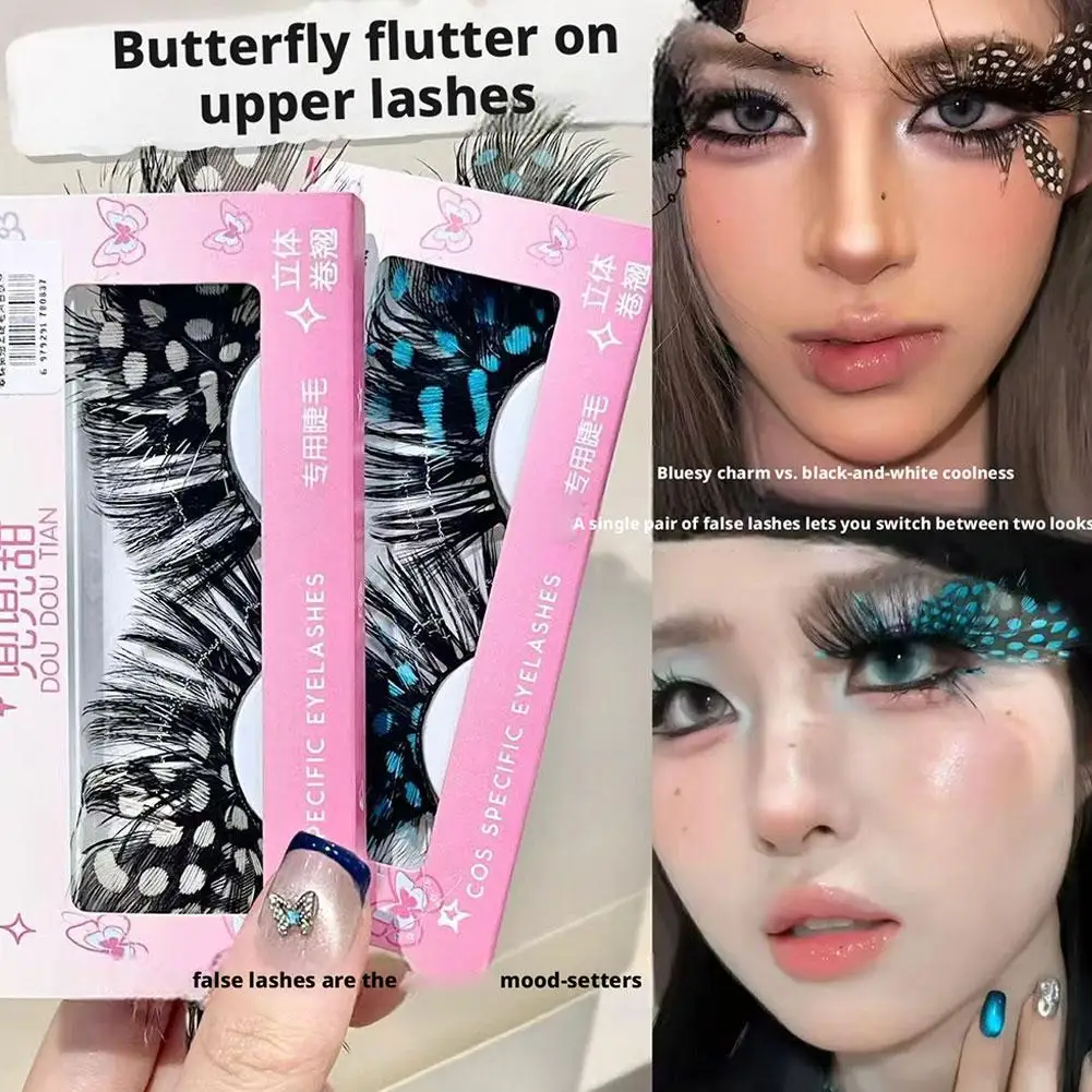 Polka Dot False Lashes European American Style Stage Makeup Anime Cosplay Eyelashes Dramatic Eye Look Accessories