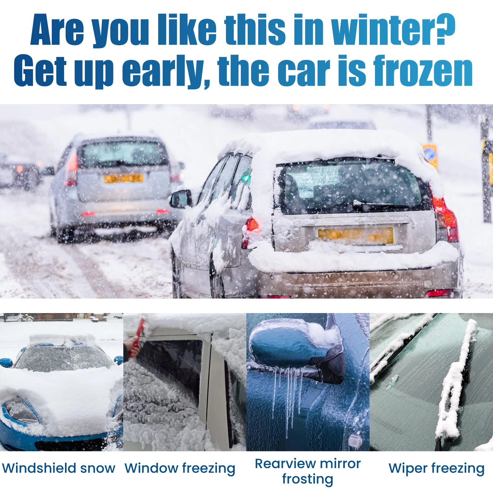 Car De Icer Spray Rapid Melt Ice Snow Defrost Anti Frost Anti Slip Windshield Window Lock Clean Winter Auto Snow Melting Spray - view 3