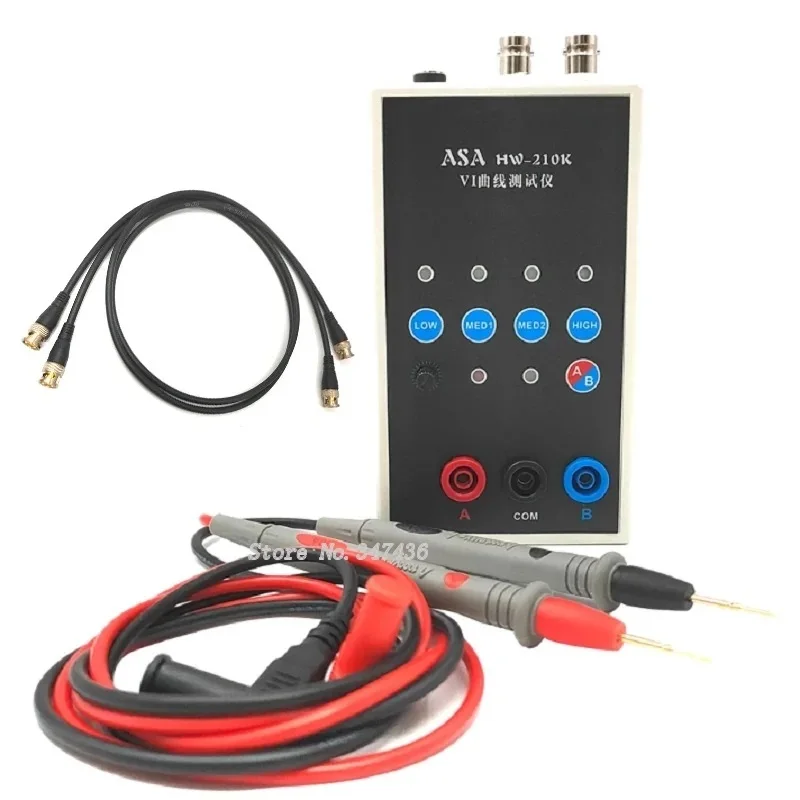 

HW-210K Dual-channel VI Curve Tester Handheld Circuit Board Online Detection ASA Tester 4 Gear Frequency Alternating Speed