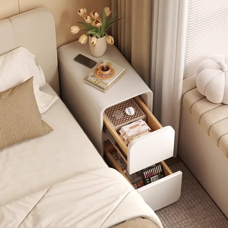 

Bedside table Small simple modern ultra-narrow storage cabinet Bedroom household crevice rack