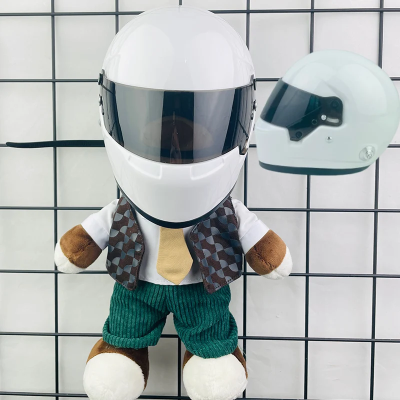 

Мотоциклетный комплект шлема с медведем, украшение для езды на велосипеде, подвеска в багажник, мини-игрушка, подвеска, украшение для дома, кукла