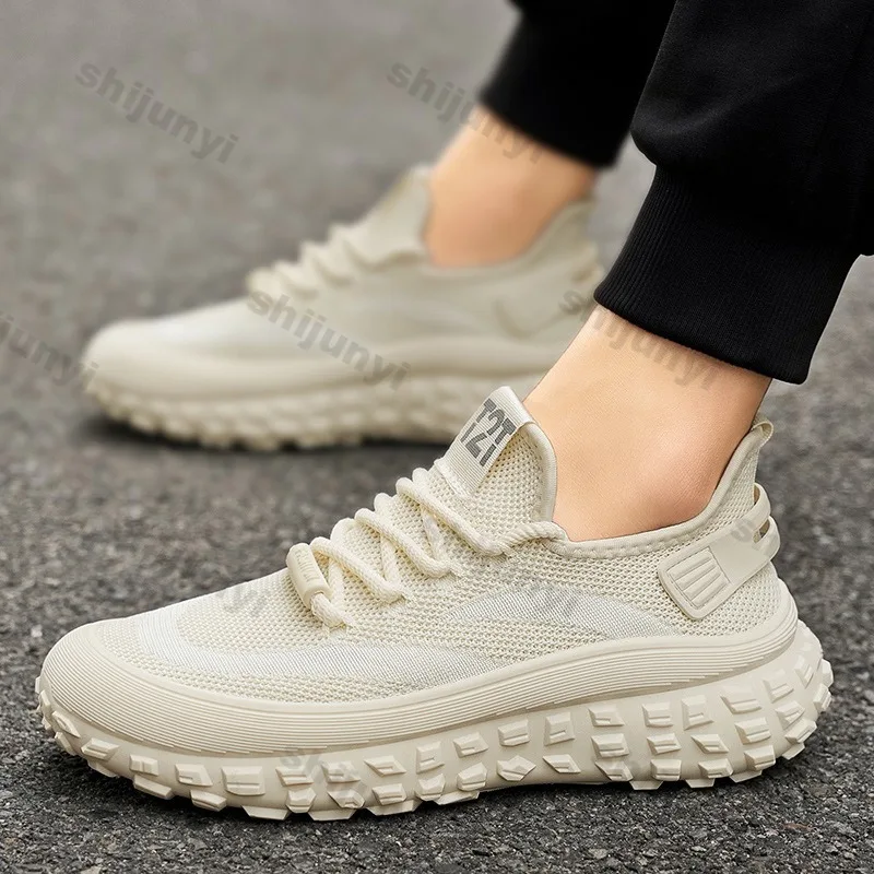 

Men's Shoes Summer 2025 New Fashion Breathable Mesh Hollow Casual Sports Shoes Men's Height Increase Non Slip Running Shoes