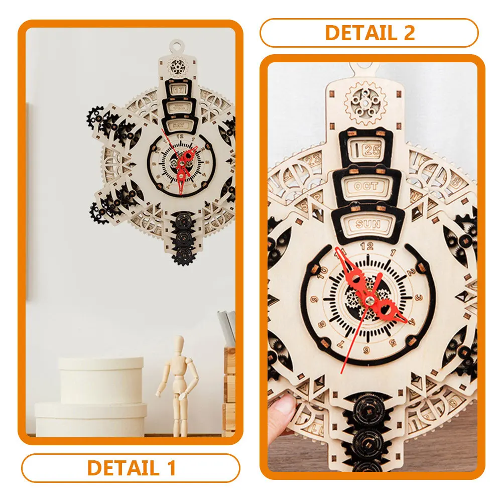 

Набор для сборки 3D деревянных часов-пазлов: DIY часы для декора дома, кабинета, спальни, настенный декор, пазл-часы