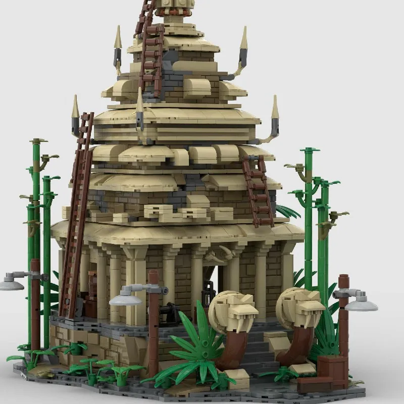 1819PCS Temple Shop Huisgebouwen Sets, Stad Appartement Winkel Architectuur Modulaire Gebouwen Blokken Model Kit, Cadeau