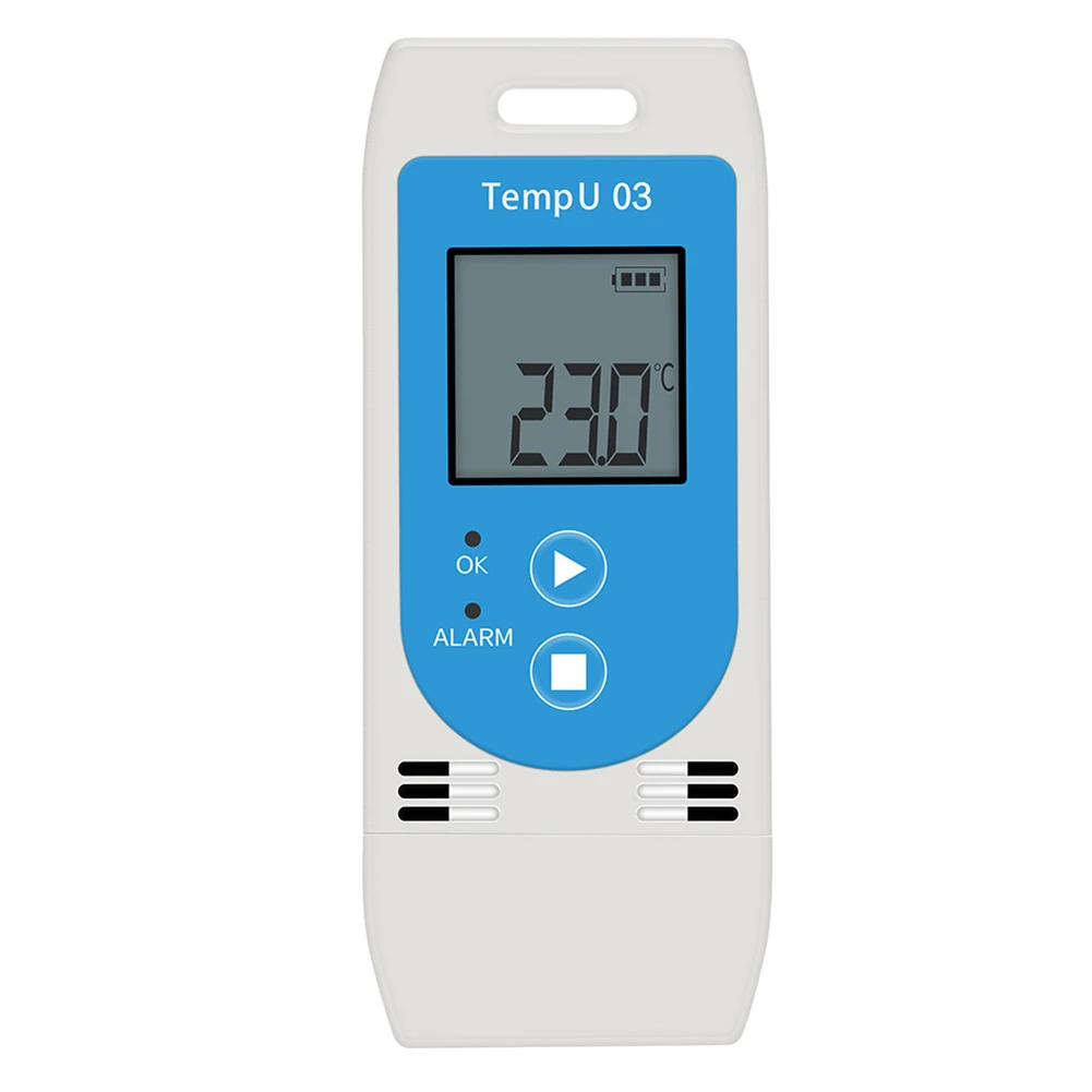 

For Cold Chain Monitoring LCD Display Logger Humidity Data Logger Cold Chain Tracking 89*36*16m 3.5*1.4*0.6in Report