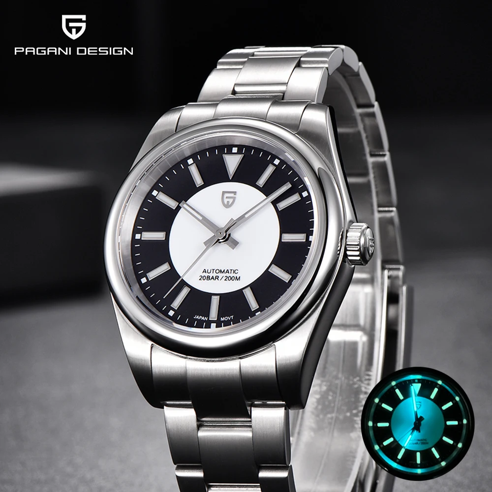 PAGANI DESIGN 2024 New Men\'s Automatic Mechanical Watches NH35A Classic Vintage Stainless Steel 200M Waterproof Sport Clock