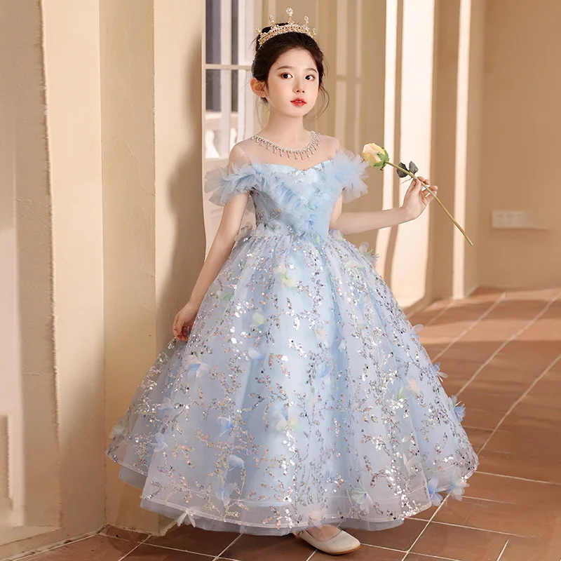 custom-flower-girl-dress-wedding-dress-party-kids-off-shoulder-sheer-neck-sequin-butterfly-embellished-tulle-ball-gown-formal