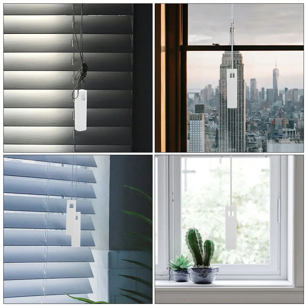 

2 шт. Аксессуары для штор: белые подвески-кисточки для римских штор, держатели для шторных шнуров, гладкие кисточки