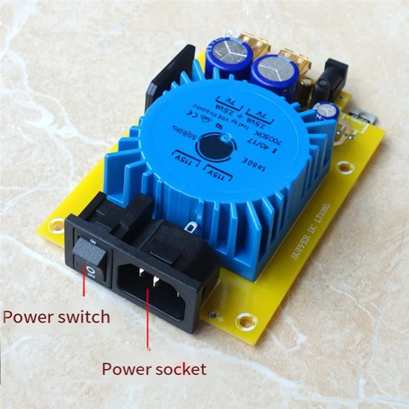 3CGRO-Low Noise For DAC Headphone Amplifier 15W DC5V USB Audio Linear Power Supply For LT1086CT CLC Filters DC5521 CAS XMOS