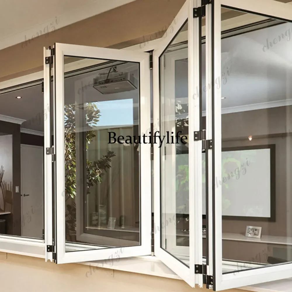 K153  Z183 Customization Modern Heavy-duty Folding Door System Patio Bifold Glass Door For Exterior Application For Living Room