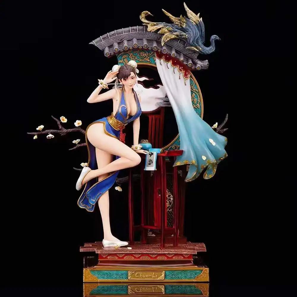 

50cm Street Fighter GK Anime Figure Chun Li TES 5 PVC Action Figure Sexy Girl Collection Model Doll Toys