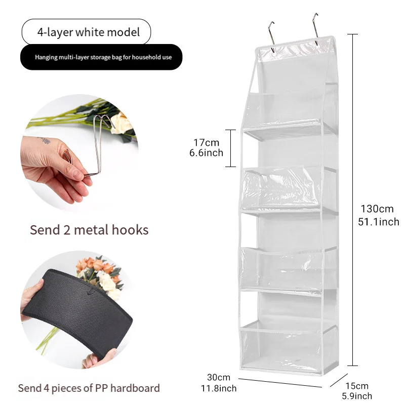 حقيبة التخزين غرفة تخزين المنزل الطبقات 4-Layer تخزين حقيبة للحمل خزانة تخزين الحمام تخزين المطبخ تخزين حقيبة للحمل #1