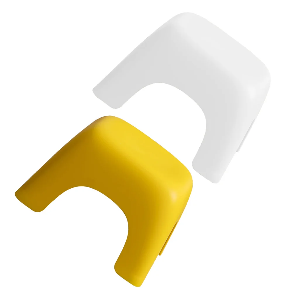 

2Pcs Versatile Plastic Stool for Bathroom Shower Toilet Step Use Non-Slip Surface Compact Lightweight Stool for Shoe Changing