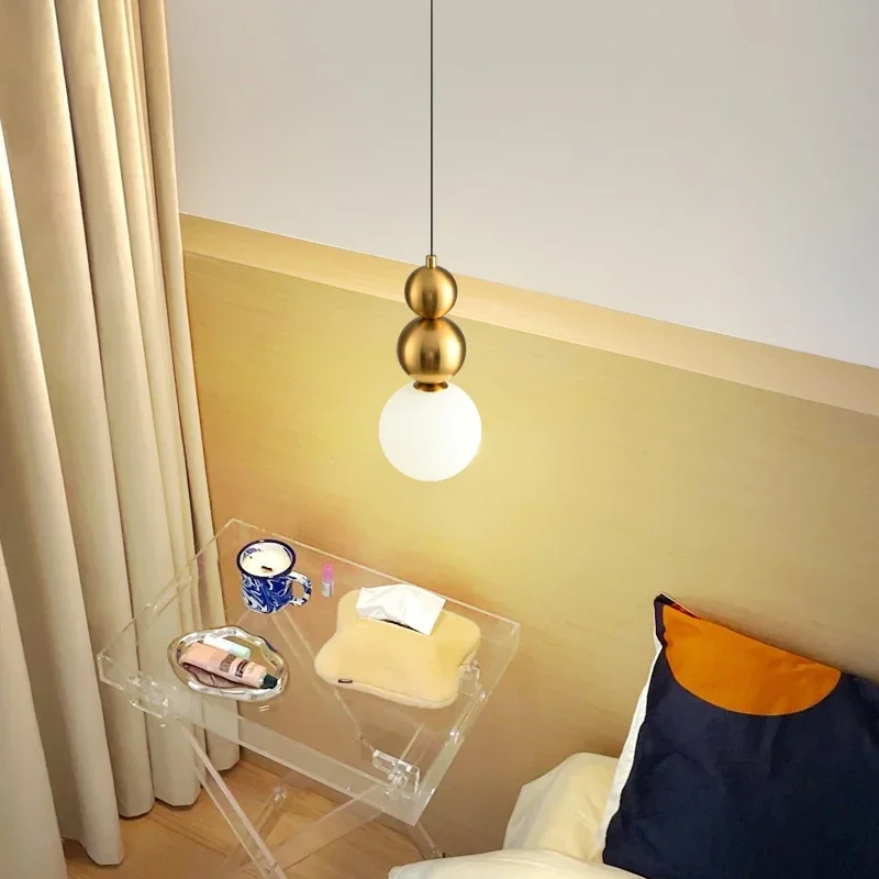 SAMAN Nordic Pendent lamp Modern Simplicity Bedroom Bedside Lamp Personalized creativity LED Restaurant Bar Aisle Chandelier