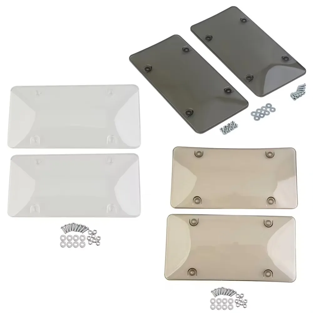 Plastic License Plate Frame Cover with Install Tools Universal Fit License Plate Frame Car Accessory U.S. Regulations