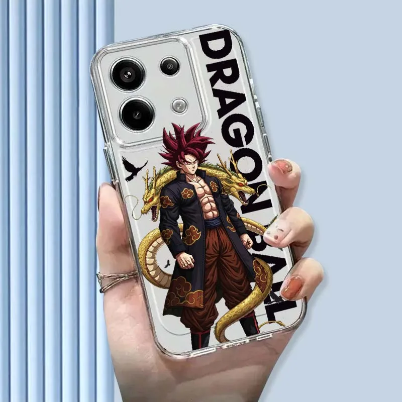 

Dragon Ball Goku Vegetto Phone Case For Xiaomi Mi Poco F2 F3 F4 F5 F6 X5 X6 X7 Pro TPU Protection Transparent