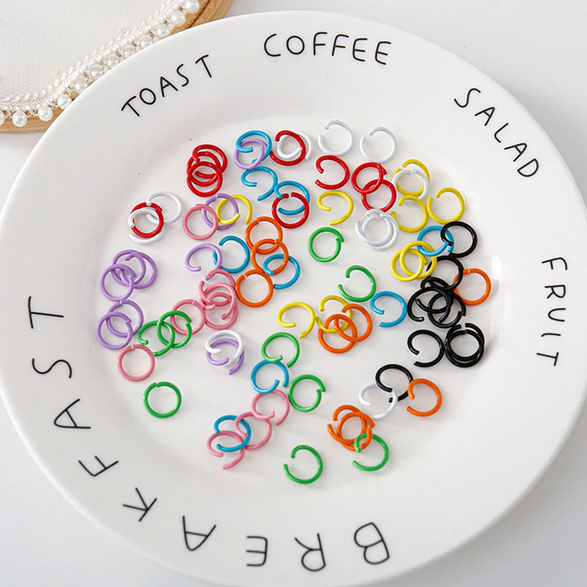 400Pcs/Lot 1.2x8mm Colorful Metal Open Jump Rings Split Jump Ring Connector for DIY Jewelry Making DIY Accessories