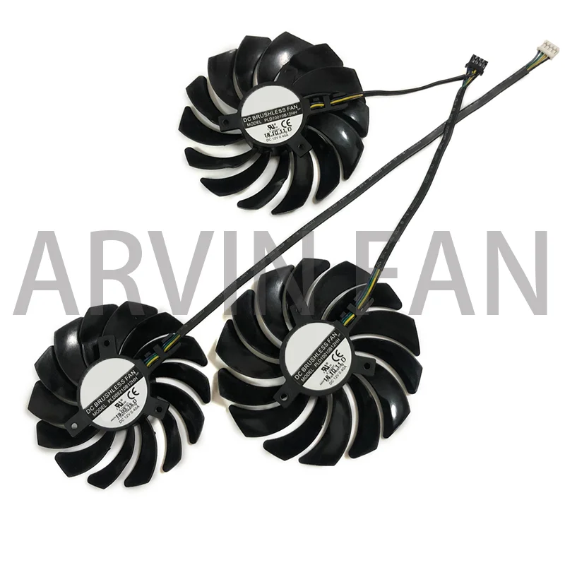 Original PLD10010B12HH PLD09210B12HH Video Cooler Fan For RTX 2070S 2080S 2080Ti GAMING X/Z GPU Graphics Card Replacement