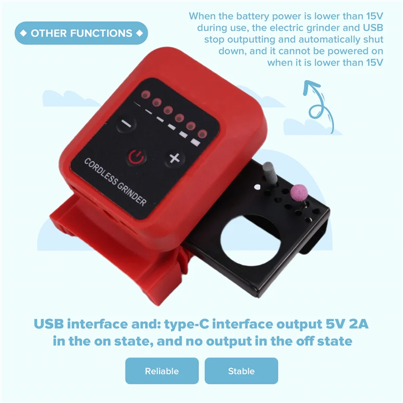 

AAAN-Electric Drill For Speed Adjustment Electric Grinder 18-21Vbattery Interface Small Electric Drill
