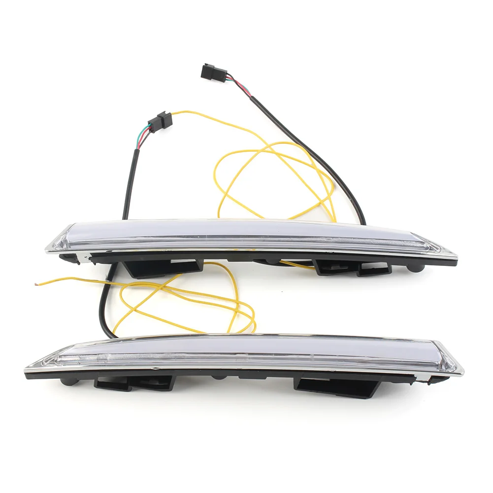 2 uds LED DRL luz de circulación diurna lámpara de señal de giro para Ford Escape Kuga 2013 2014 2015