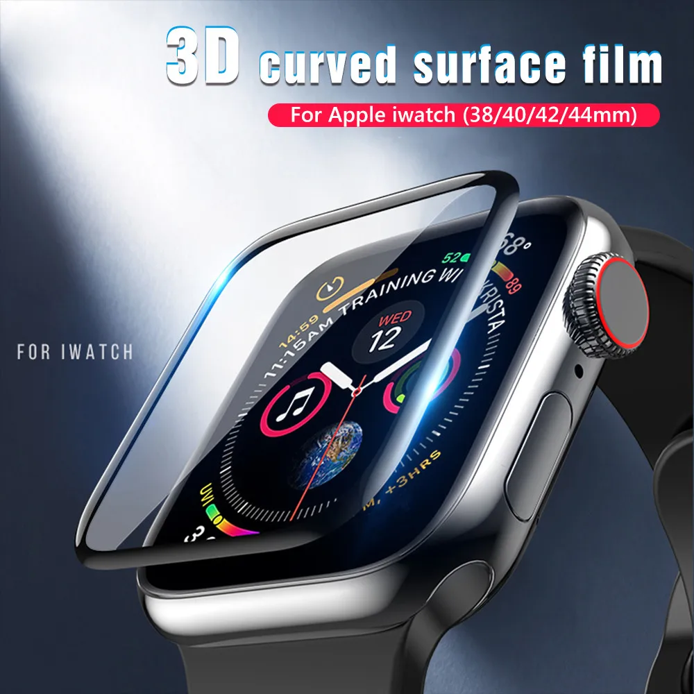 1-3pcs PET+PMMA Screen Protector for Apple Watch 7 6 5 4 3 2 1 3D Curved Surface Protective Film for iWatch 38 40 41 42 44 45mm