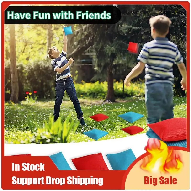 

A35F Новые 16-шт детские сумки-мешки Игрушки Cornhole Bean Bags For Tossing Toss Игровые сумки Вечерние игровые принадлежности для детей и взрослых Нет
