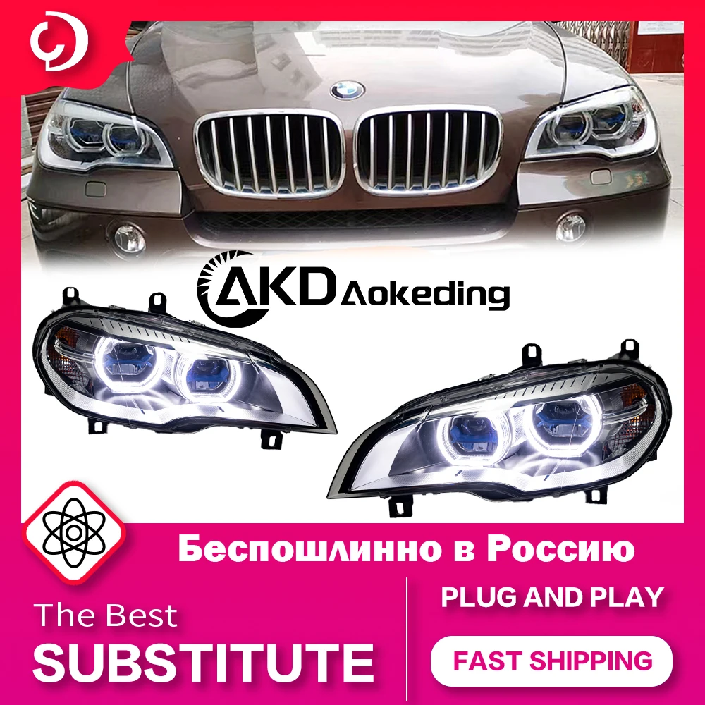 

AKD автомобильные Стайлинг фары для BMW X5 E70 2007-2013 светодиодные фары DRL указатель поворота светодиодный проектор автоаксессуары