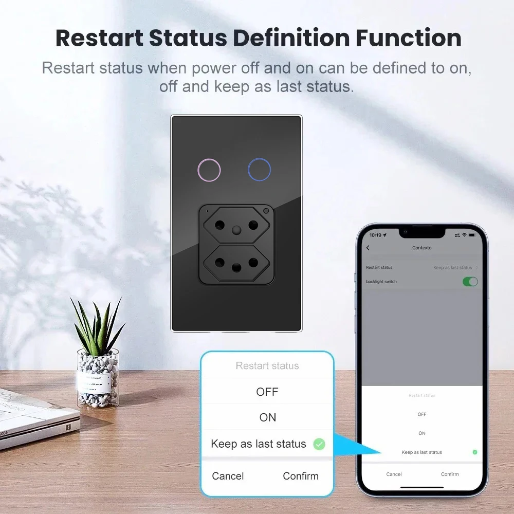 Shawader Wifi Smart Brasilien Wand steckdose Lichtsc halter 20a Stecker Steckdose Touch Sensor Glasscheibe Fernbedienung von Tuya Alexa Google Home