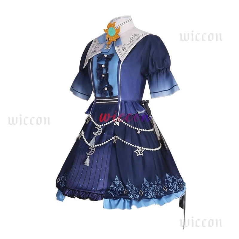 Akiyama Mizuki Cosplay Costume PJSK Purple Dress Halloween Party Outfit For Women